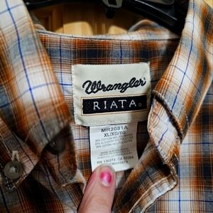 Men's Long Sleeve Wrangler Shirt Size XL